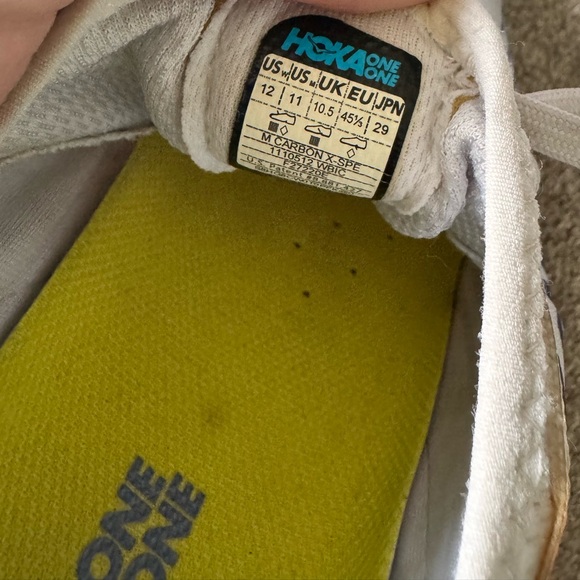 Mens Hoka One Carbon X Running Shoes Size 11 - Picture 8 of 10